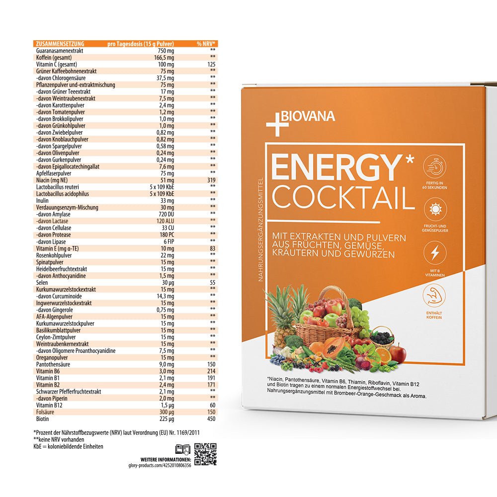 Biovana Energy Cocktail (30 Portionsbeutel)