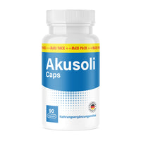 Thumbnail for Weiße Kunststoffdose mit blauem Etikett Akusoli Caps 90 Kapseln