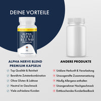 Thumbnail for Alpha Nerve Blend Premium im Vergleich mit anderer Dose sowie Listen zu Vorteilen und Nachteilen