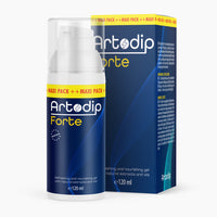 Thumbnail for Dose mit Pumpspender und Schrift Artodip Forte, 120 ml vor passender Faltschachtel