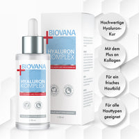 Thumbnail for Produktbild von BIOVANA Hyaluron Komplex Serum 50 ml mit Pipette, Box und Hautpflege-Hinweisen