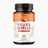 Thumbnail for Braune Dose Biovana Feuerquelle mit Aufschrift Mit Apfelessig und 60 Kapseln