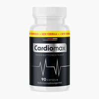 Thumbnail for Weiße Kunststoffdose mit schwarzem Etikett Cardiomax Hagebuttenextrakt mit 90 Kapseln