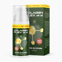 Thumbnail for Flasche mit Pumpspender und grünem Etikett Colagen Flex Joint Care 120 ml vor passender Faltschachtel