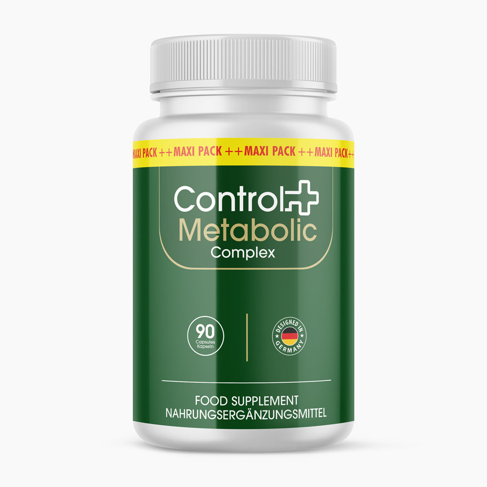 Grüne Dose Control Metabolic + Complex mit 90 Kapseln, als Nahrungsergänzungsmittel gekennzeichnet