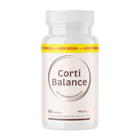 Thumbnail for 
Weiße Kunststoffdose mit Aufdruck Corti Balance mit Ashwagandha, 60 Kapseln
