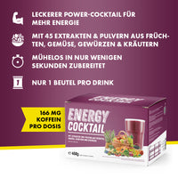 Thumbnail for Energy Cocktail mit 45 Pflanzenextrakten und 166 mg Koffein pro Dosis, 1 Beutel pro Drink
