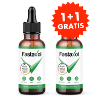 Thumbnail for Fastaxol Nahrungsergänzungsmittel in zwei Tropfflaschen, beworben mit dem Hinweis „1+1 GRATIS“