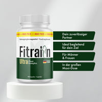 Thumbnail for Fitralin Ultra Plant Komplex 90 Kapseln in weißer Maxi-Dose mit Produktvorteilen rechts