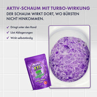 Thumbnail for WC mit violettem Schaum und Fizzclean XXL Green Tornado Active-Power Foam 1 kg