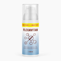 Thumbnail for Dose mit Pumpspender und blauem Farbverlauf FLEXAVITAN mit Symbol, 120 ml