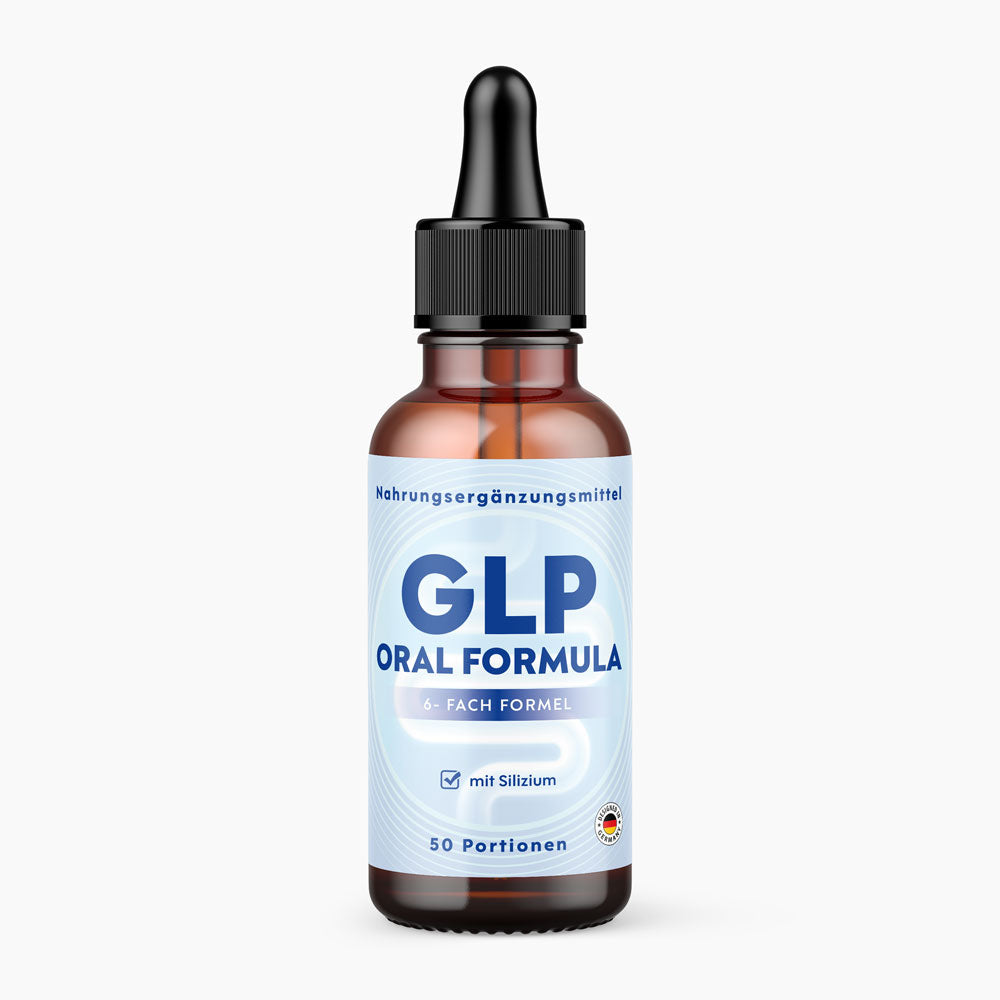 GLP Oral Formula Nahrungsergänzungsmittel 6 Fach Formel mit Silizium 50 Portionen im Braunglas