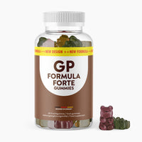 Thumbnail for Transparente Dose GP Formula Forte Gummies mit Fruchtgummis und Angabe von 60 Fruchtgummis sichtbar