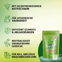 Thumbnail for Green Tornado Active-Power Foam 1 kg mit Stichpunkten zu Reinigung Geruch und Einsatzbereichen