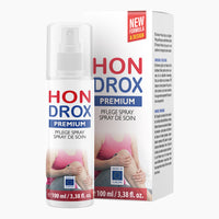 Thumbnail for Sprühflasche mit Aufschrift Hondrox Premium Pflege Spray 100 ml vor passender Faltschachtel