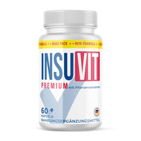 Thumbnail for Weiße Kunststoffdose mit Aufdruck Insuvit Premium mit Pflanzenextrakten, 60 Kapseln