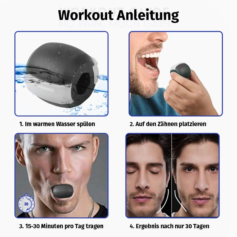 JawStar - Jawline Trainer (3er Set) - Zur Stärkung der Kiefermuskulatur - ApoNatura