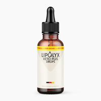 Thumbnail for LIPOLYX Keto Plus Drops in brauner Pipettenflasche mit hellem Etikett und schwarzem Verschluss