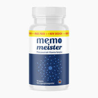 Thumbnail for Weiße Dose Memo Meister Pflanzenextrakt Vitamine Komplex mit blauem Etikett