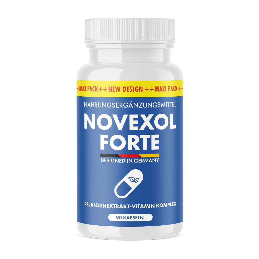 Weiße Kunststoffdose Novexol Forte mit 90 Kapseln