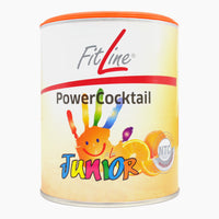 Thumbnail for Dose mit rotem Deckel und Aufdruck PowerCocktail Junior mit orangener Flüssigkeit und Orangenscheiben