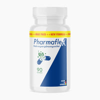 Thumbnail for Dose mit Schrift PharmaflexX Nahrungsergänzungsmittel, 90 Kapseln und Kapselgrafik