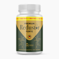 Thumbnail for Premium Redustar Forte Nahrungsergänzung in weißer Dose mit 90 Kapseln und grün-goldenem Etikett