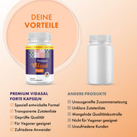 Thumbnail for Premium Vidasal Forte und zweite Dose mit Vergleichslisten unter „Deine Vorteile“