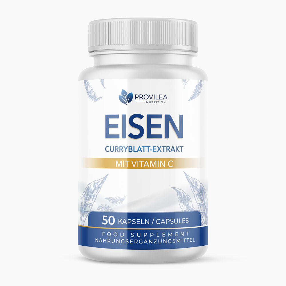 Weiße Kunststoffdose Provilea Eisen mit Vitamin C und 50 Kapseln