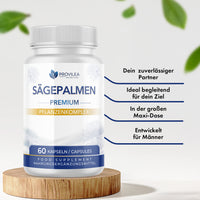 Thumbnail for Dose Provillea Nutrition Sägepalmen Premium Pflanzenkomplex mit 60 Kapseln Nahrungsergänzung