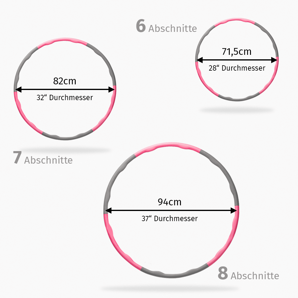 SlimHoop Hula Hoop Reifen - Hula Hoop Reifen verschiedene Durchmesser - ApoNatura