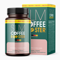Thumbnail for SLM Coffee Booster in Dose mit passender Verpackung sowie Maxi-Pack-Band und 90 Kapseln sichtbar