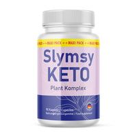 Thumbnail for Slymsy Keto Plant Komplex 90 Kapseln weiße Kunststoffdose mit blauer und violetter Gestaltung