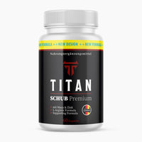 Thumbnail for Weiße Dose Titan Schub Premium Nahrungsergänzung mit Etikett und Angabe 60 Kapseln