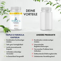 Thumbnail for Triple G Formula Dose wird anderer Dose gegenübergestellt, mit Vorteilen und Nachteilen im Bild