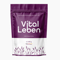 Thumbnail for Vital Leben Nahrungsergänzungsmittel im violett-weißen Beutel mit Getreidegrafik, 240 g Packung